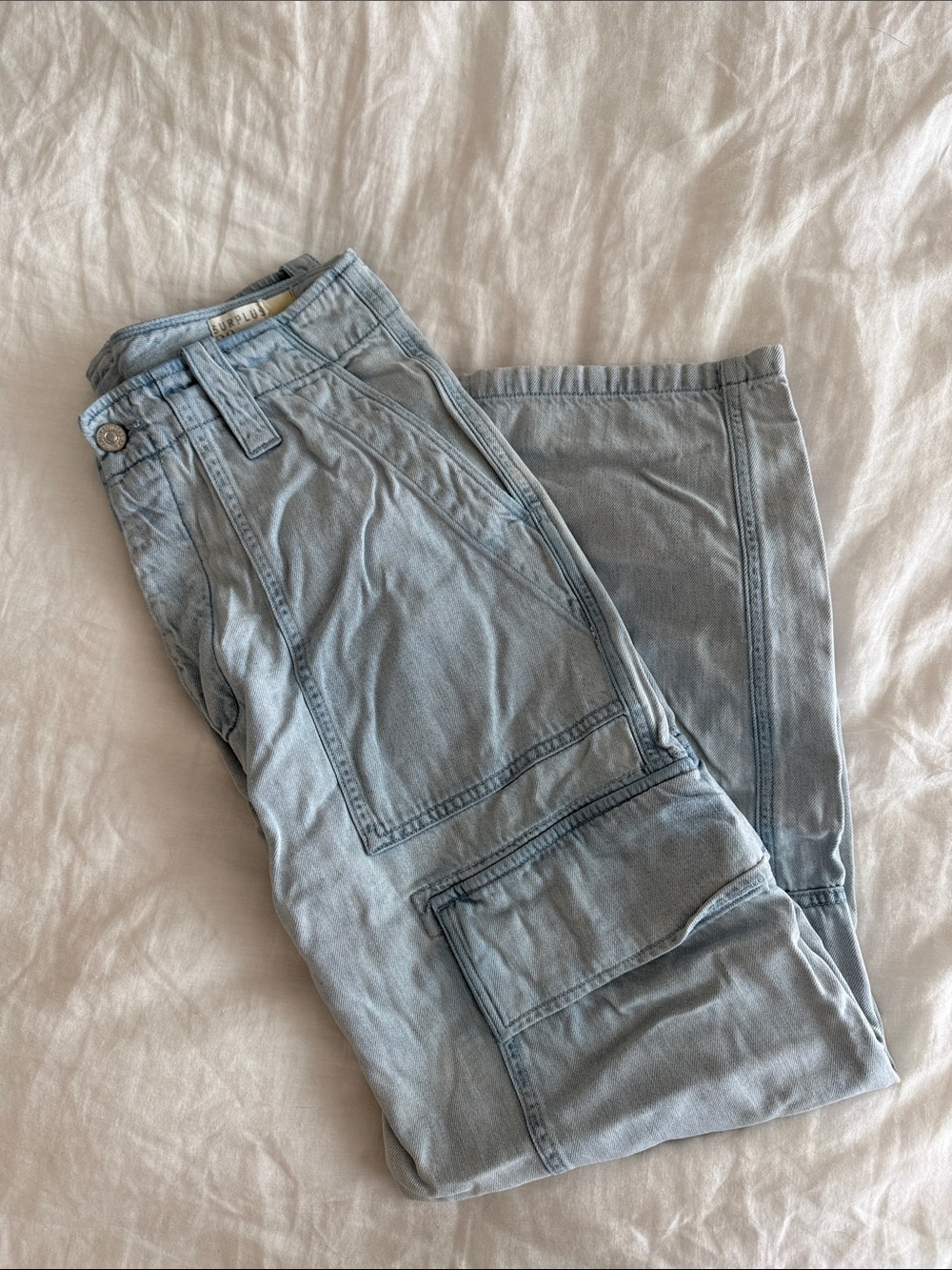 Citizens of Humanity Light Wash Denim Cargo Pants